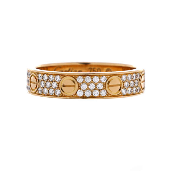 Cartier Jewelry - Cartier Love Wedding Band Pave Diamonds Ring 18K Yellow Gold and Diamonds